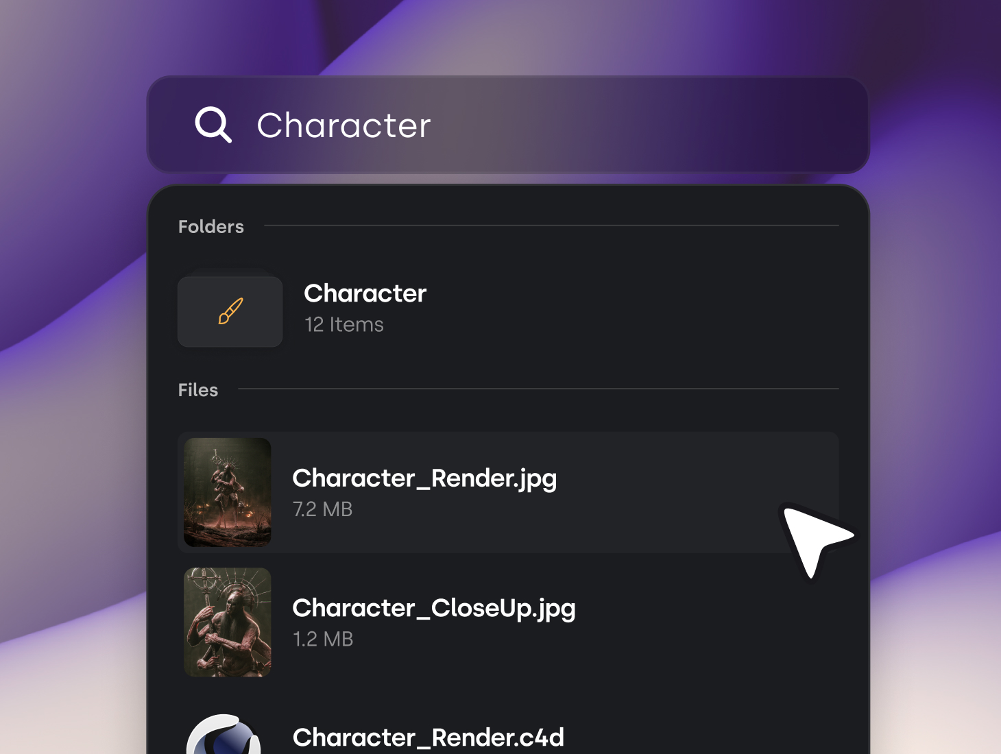 Lightning fast search interface